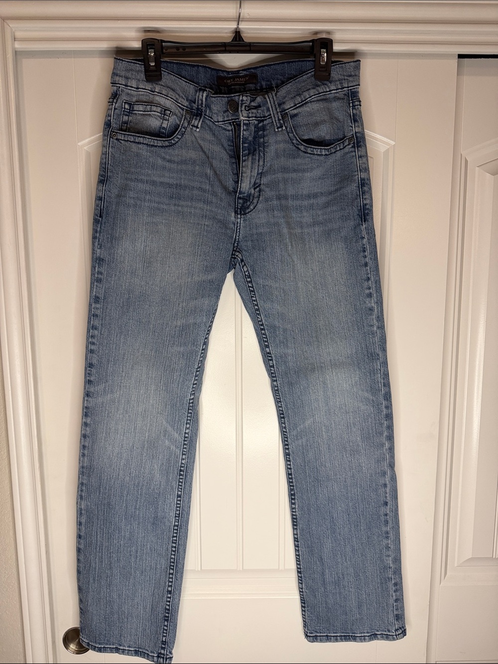 Men's Straight Light Blue Jeans - Classic Everyday Denim
